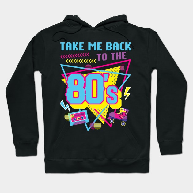 Take Me Back To The 80s Gift For Boys Girls kids Hoodie by Los San Der